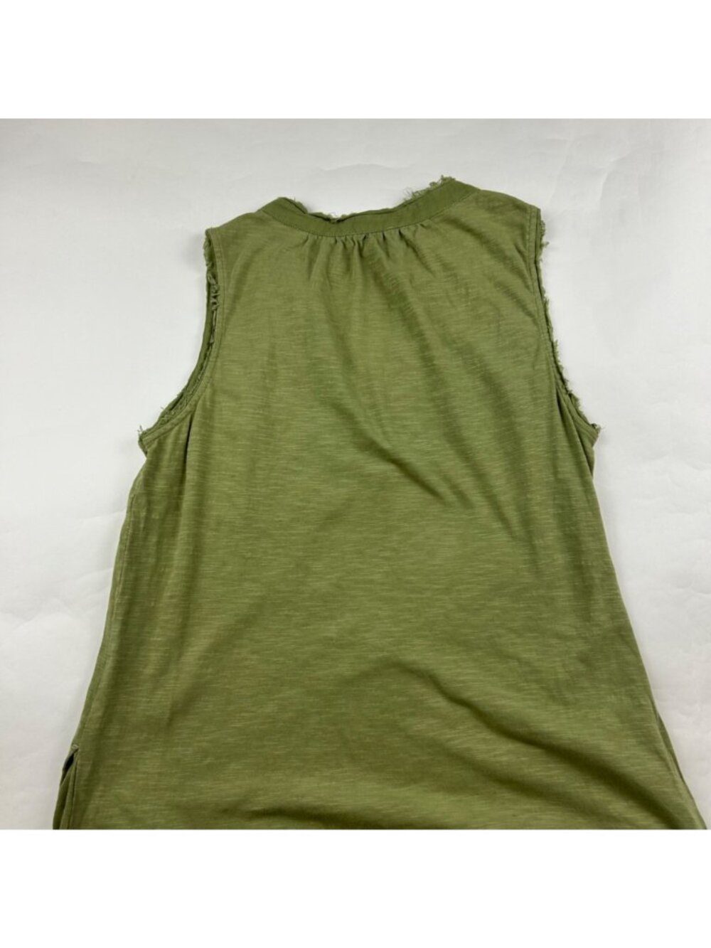 Sundance Sage Green Slub Knit Jersey Sleeveless Midi Dress XS - Picture 7 of 8